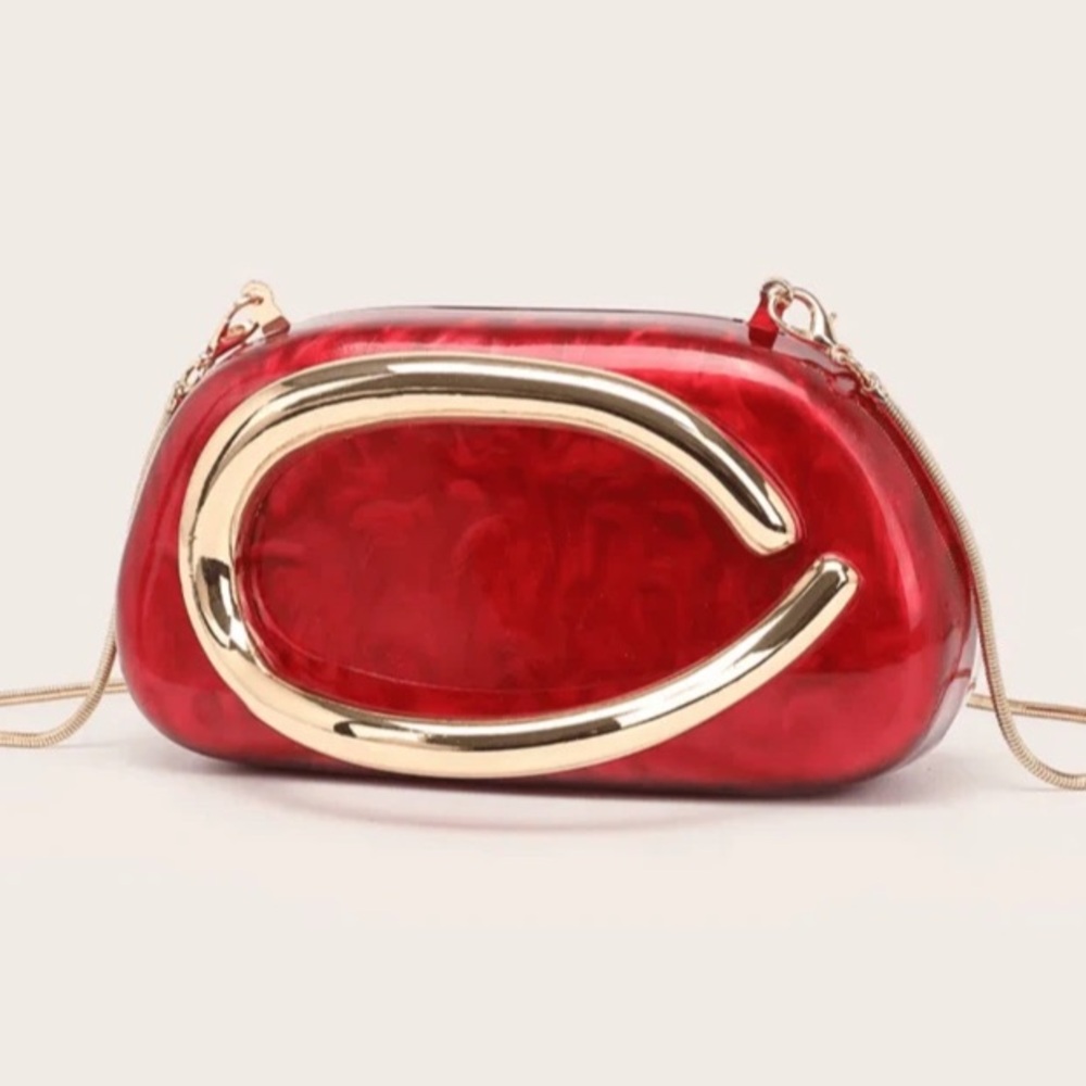 Red Crossbody Clutch Bag